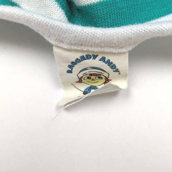 Vintage Raggedy Ann Tank Top Baby Boys Size 12m Teal Sailboat - Picture 3 of 3